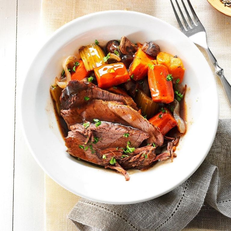 Beer-Braised Pot Roast with Root Vegetables