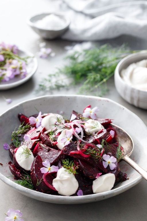 Beet and Radish Salad with Lemon-Dill Dressing