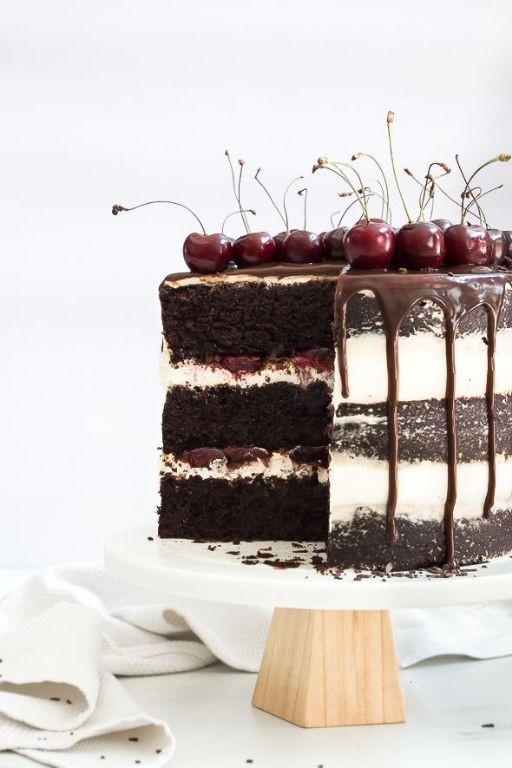 Black Forest Cake with Cherry Compote