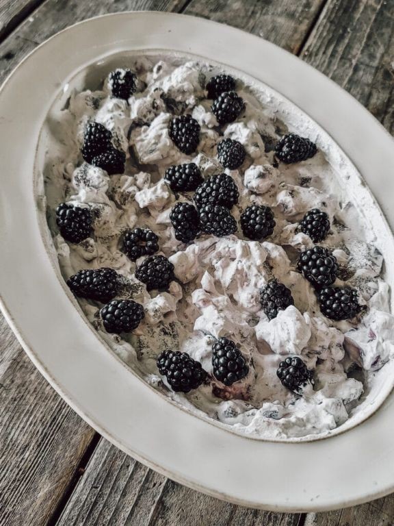 Blackberry Basil Jello Salad