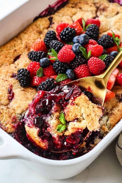 Blackberry Cobbler with Buttery Biscuit Topping