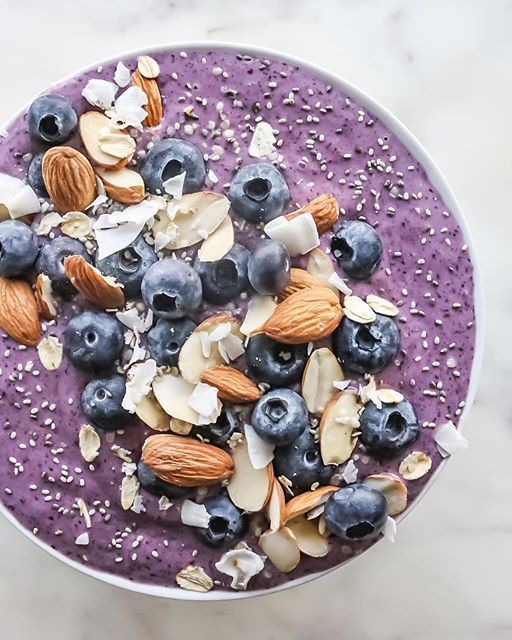 Blueberry Almond Butter Smoothie Bowl