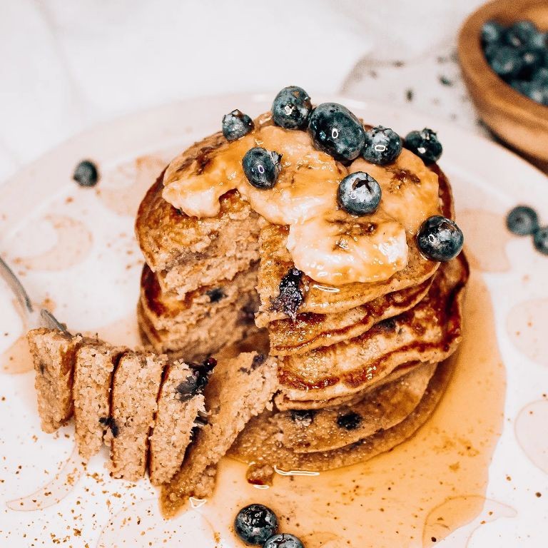 Blueberry Collagen Pancakes