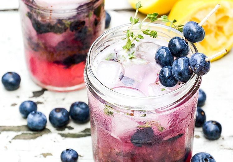 Blueberry Muffin Vodka Fizz