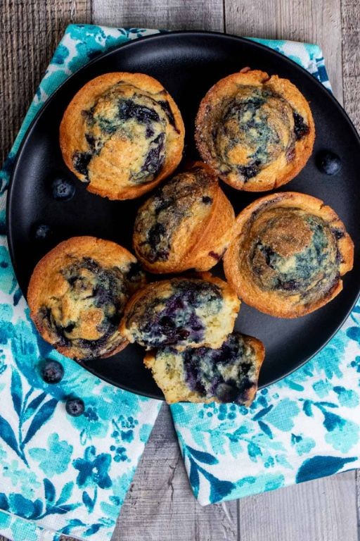 Blueberry Swirl Steamed Cupcakes
