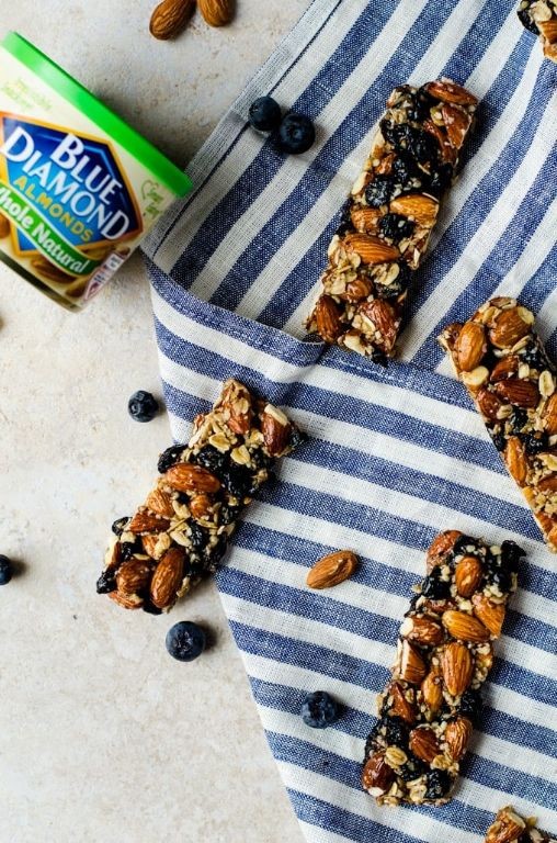 Blueberry Vanilla Almond Energy Bars