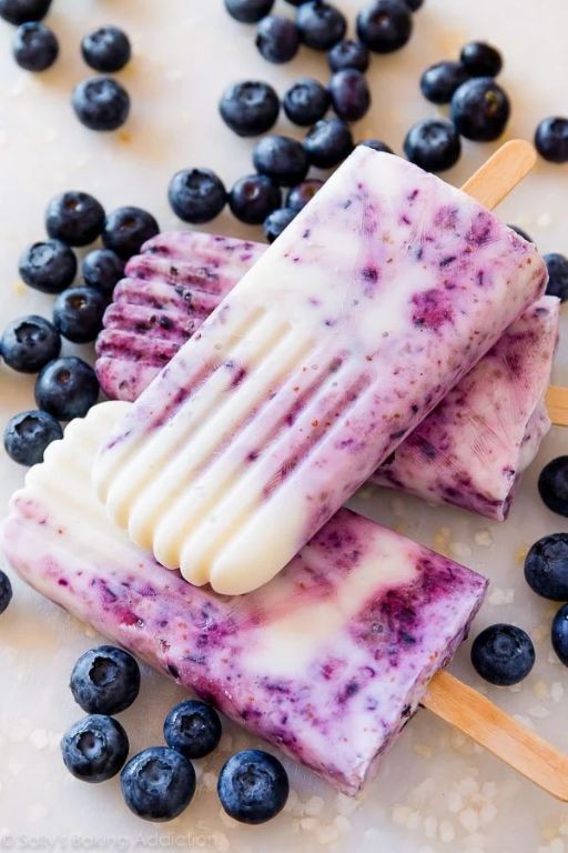 Blueberry Yogurt Popsicles