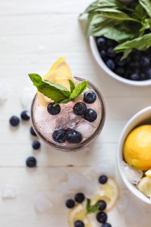 Blueberry and Basil Hydration Water