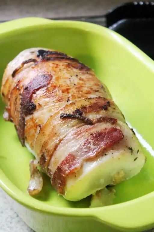 Bosc Pear and Bacon Stuffed Chicken