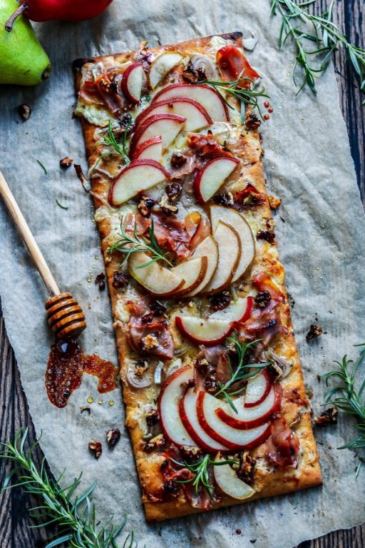 Bosc Pear and Prosciutto Flatbread