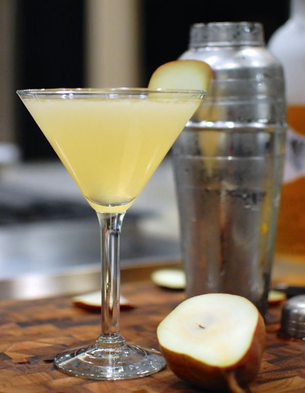 Bosc Pear and Thyme Infused Vodka Cocktail