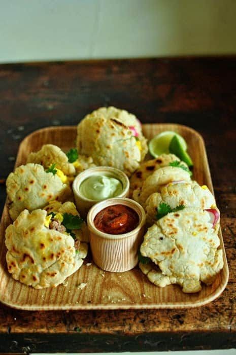 Breakfast Gorditas with Scrambled Eggs and Chorizo