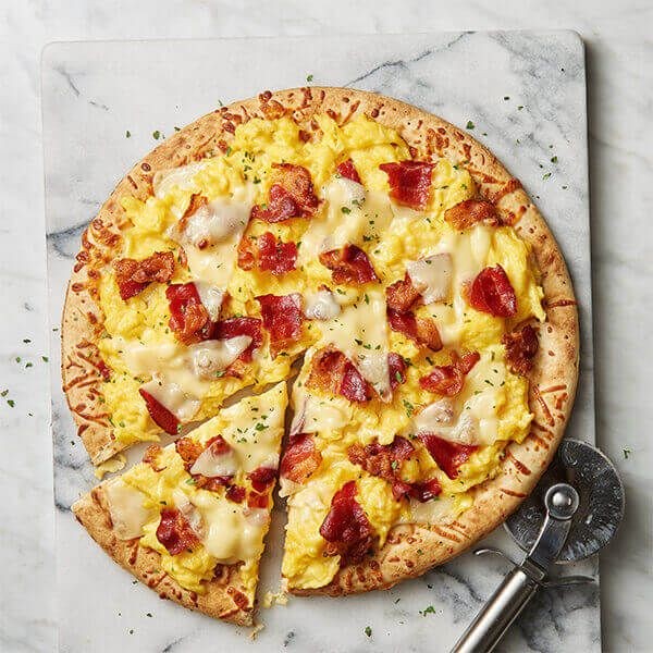 Breakfast Pizza with Eggs and Bacon