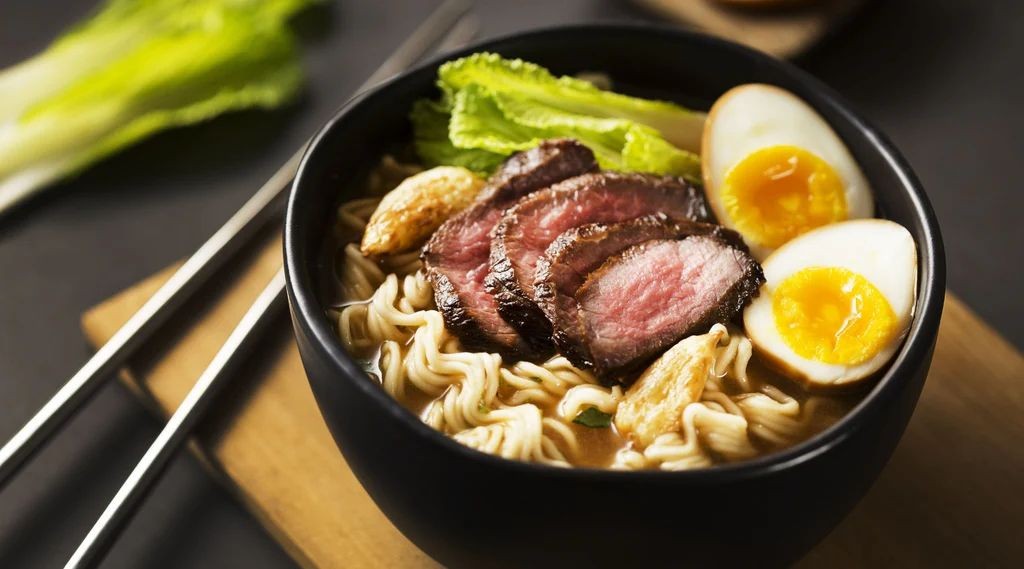 Brisket Ramen with Soft-Boiled Eggs