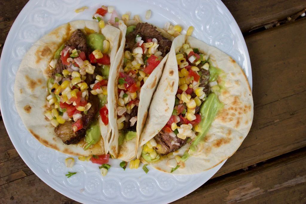 Brisket Tacos with Avocado Crema
