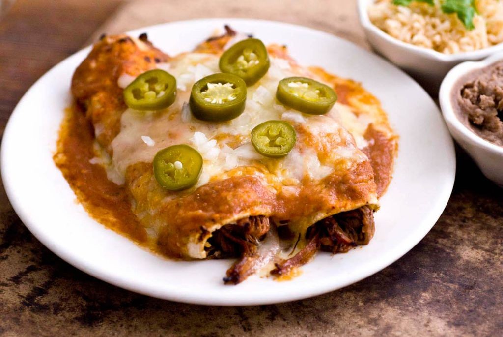 Brisket and Black Bean Enchiladas