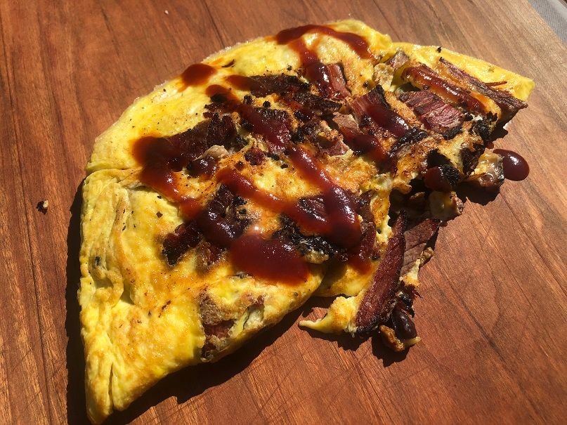 Brisket and Cheddar Omelette