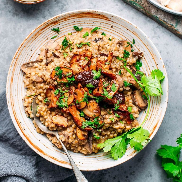 Buckwheat and Mushroom Risotto