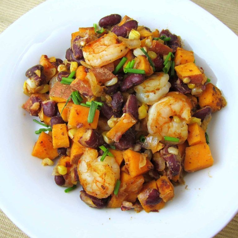 Cajun Blackened Shrimp with Sweet Potatoes