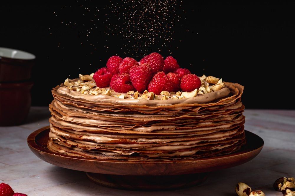 Cake-Filled Crepes with Nutella
