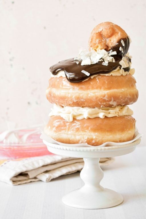 Cake-Stuffed Donuts with Glaze