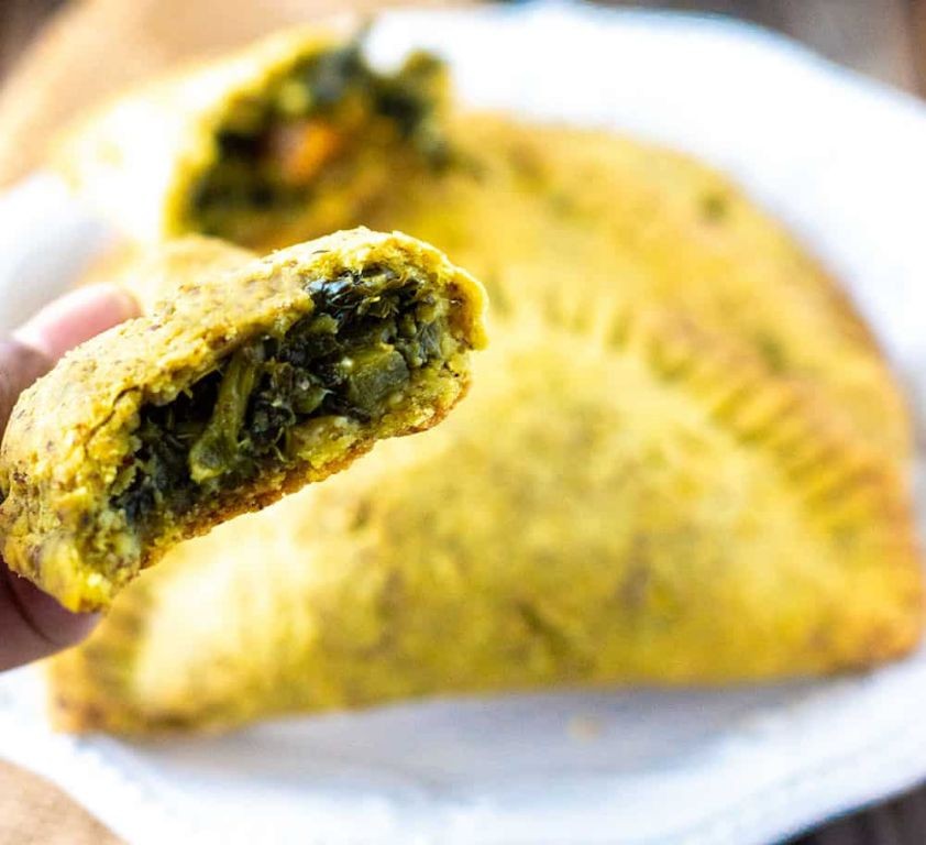 Callaloo Patties with Spicy Mango Dip