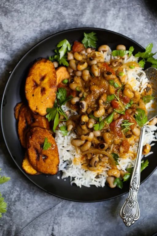 Callaloo and Black-Eyed Peas Stew