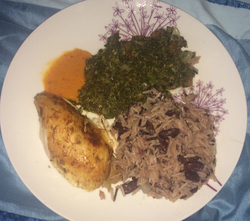 Callaloo and Jerk Chicken Skillet