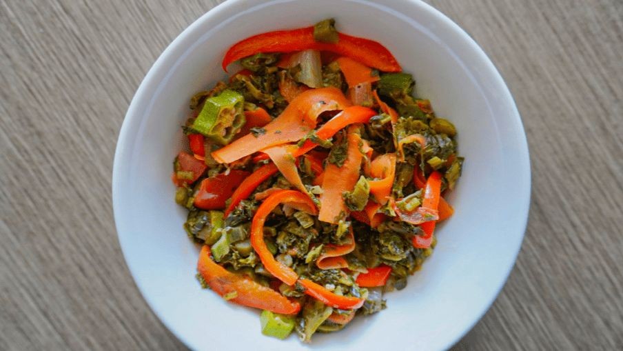 Callaloo and Okra Stir-Fry