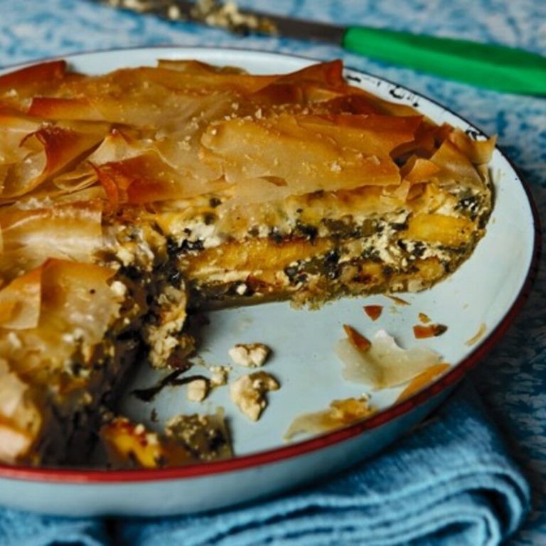 Callaloo and Plantain Casserole