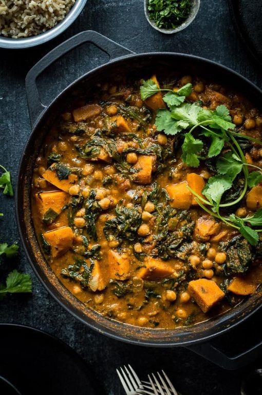Callaloo and Sweet Potato Curry