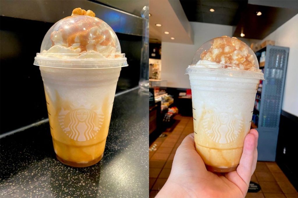 Caramel Apple Frappuccino with Cinnamon