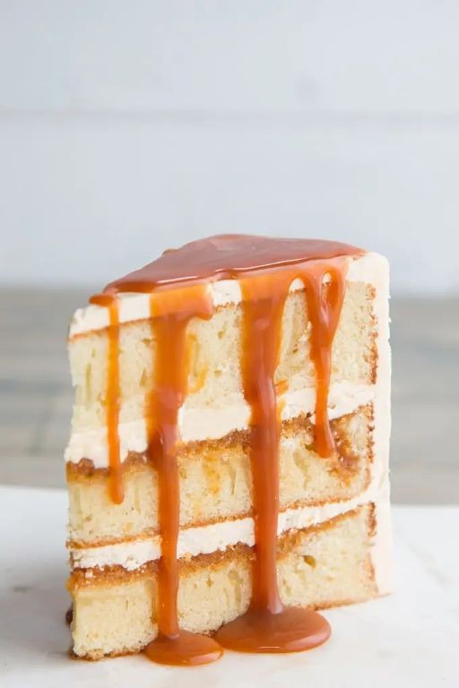 Caramel Sponge Cake with Salted Caramel Frosting