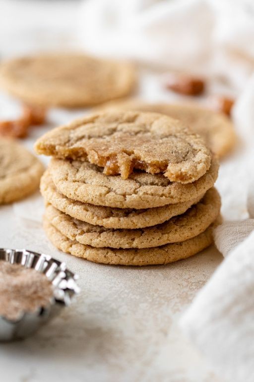 Caramel Stuffed Snickerdoodles