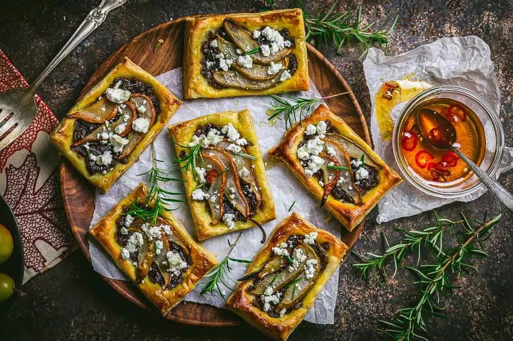 Caramelized Bosc Pear and Onion Tart