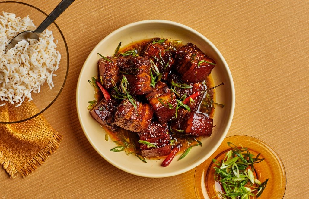 Caramelized Pork Belly with Sake Reduction