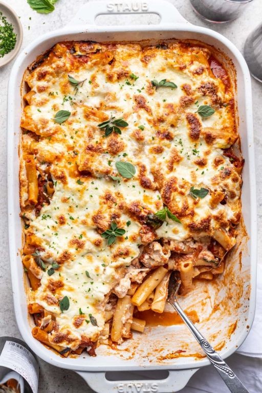 Cheesy Baked Ziti with Italian Sausage