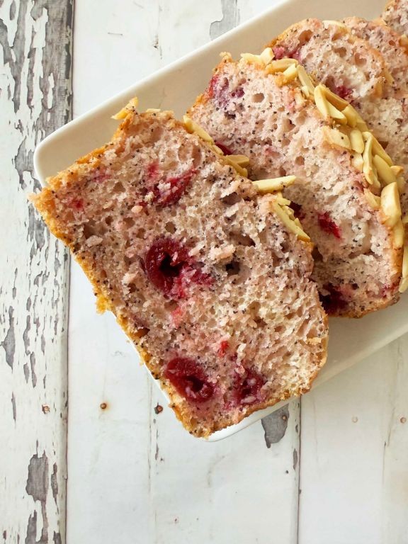 Cherry Almond Poppy Seed Bread