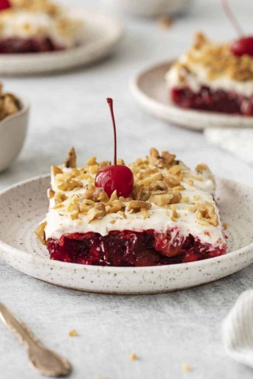 Cherry Vanilla Cream Cheese Jello Mold