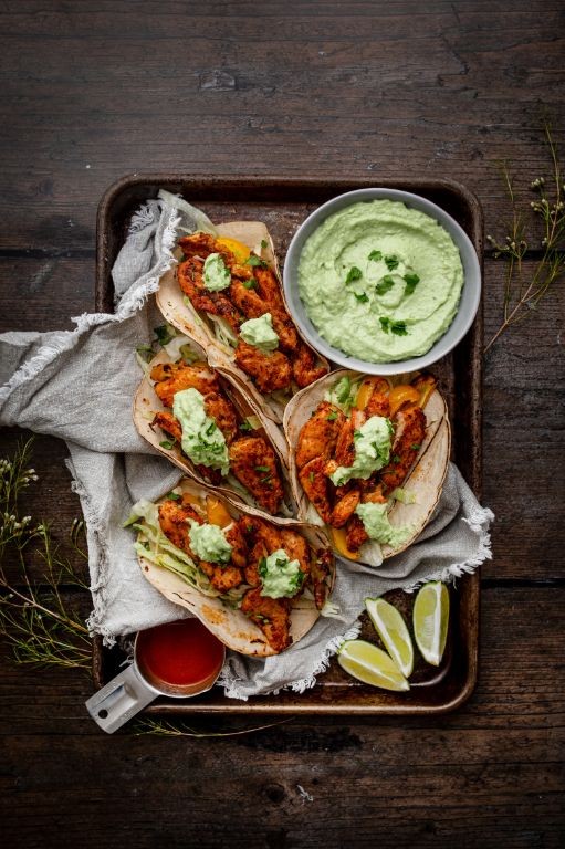 Chicken Liver Tacos with Avocado Crema