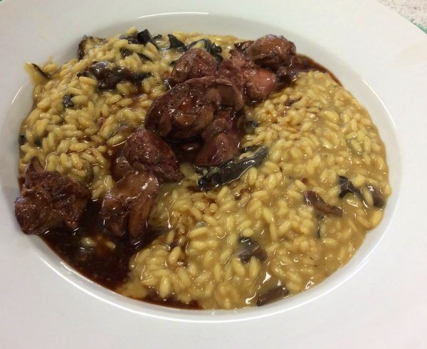 Chicken Liver and Mushroom Risotto
