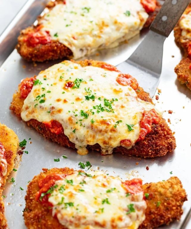 Chicken Parmesan with Melted Mozzarella