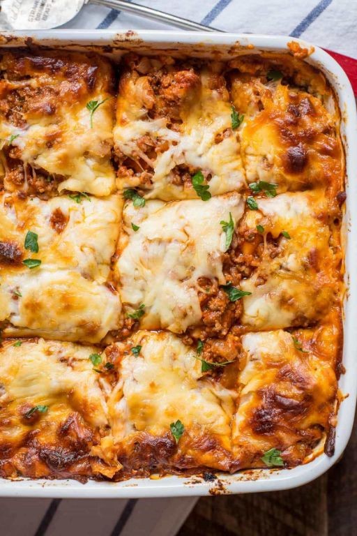 Chicken and Cottage Cheese Lasagna Casserole