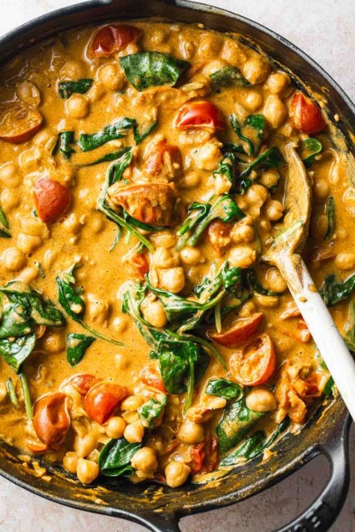 Chickpea and Spinach Coconut Curry