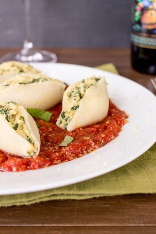 Chickpea and Spinach Stuffed Shells
