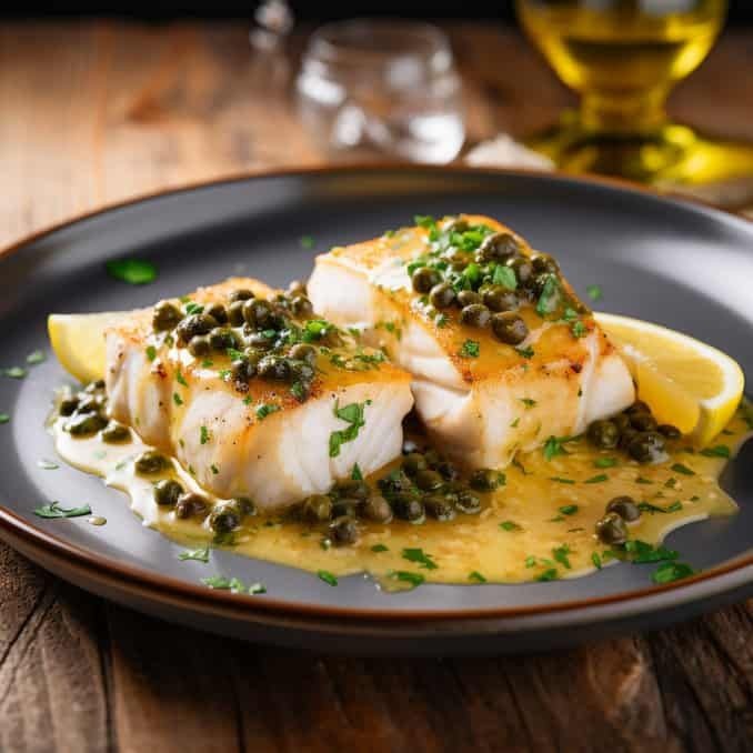 Chilean Sea Bass with White Wine and Capers