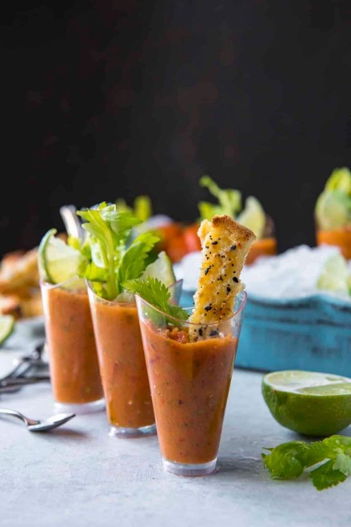 Chilled Gazpacho Shooters