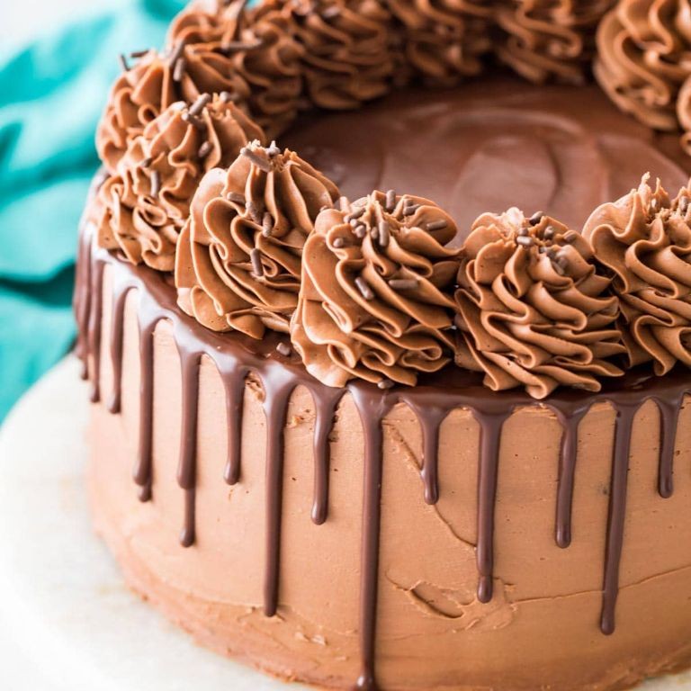 Chocolate Fudge Birthday Cake with Ganache Drizzle