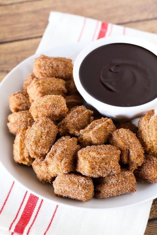 Churro Bites with Chocolate Dip