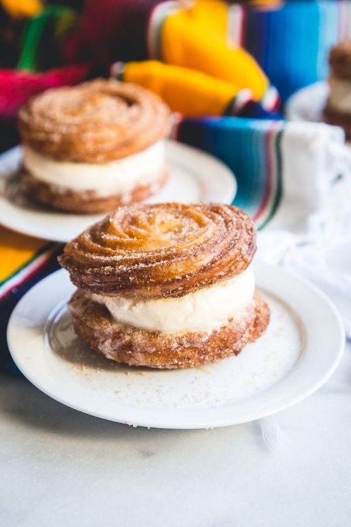Churro Ice Cream Sandwiches
